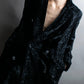 "EMPORIO ARMANI"  Dimensional wave pattern velour like chester coat