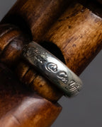 "Tiffany&Co" Notes series cursive logo engraved silver ring