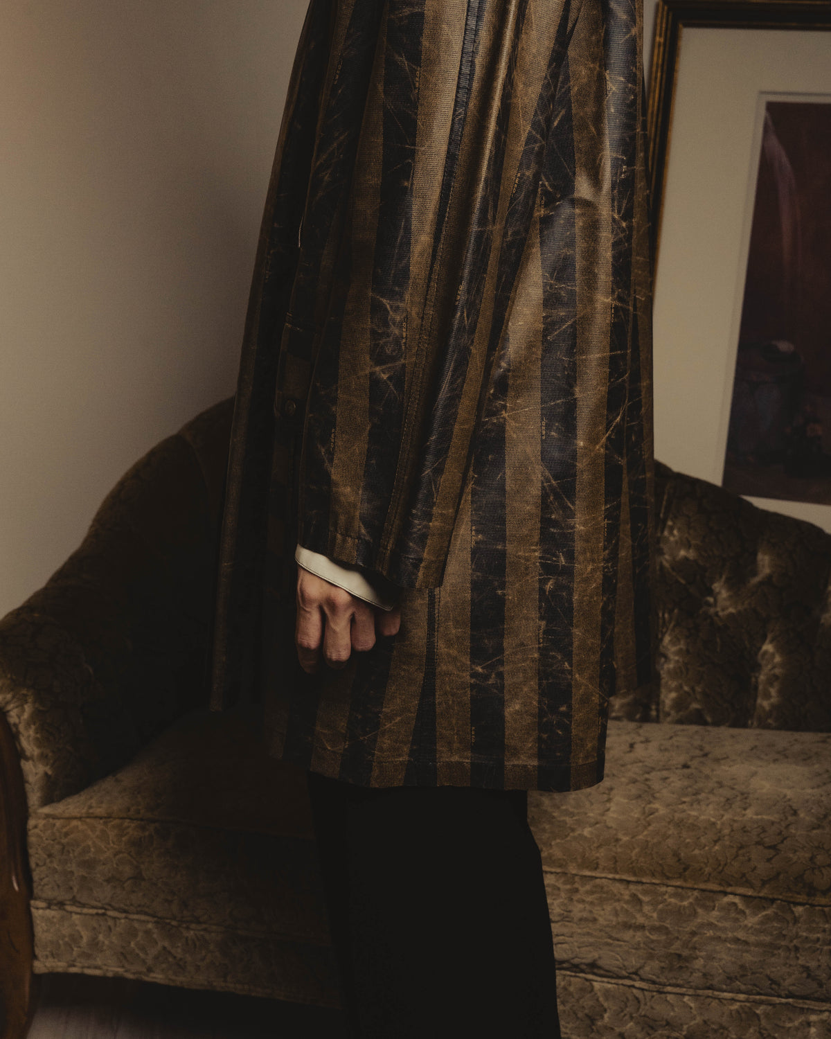 "FENDI" 90's Graphic patterned long coat