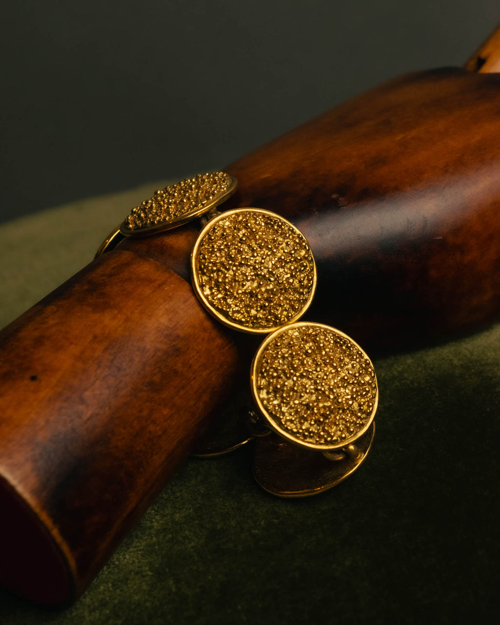 -SPECIAL- “YVES SAINT LAURENT” 80’s-90’s Lava texture statement bracelet