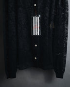 "VALENTINO MISS V" Late 80s botanical lace polo shirt