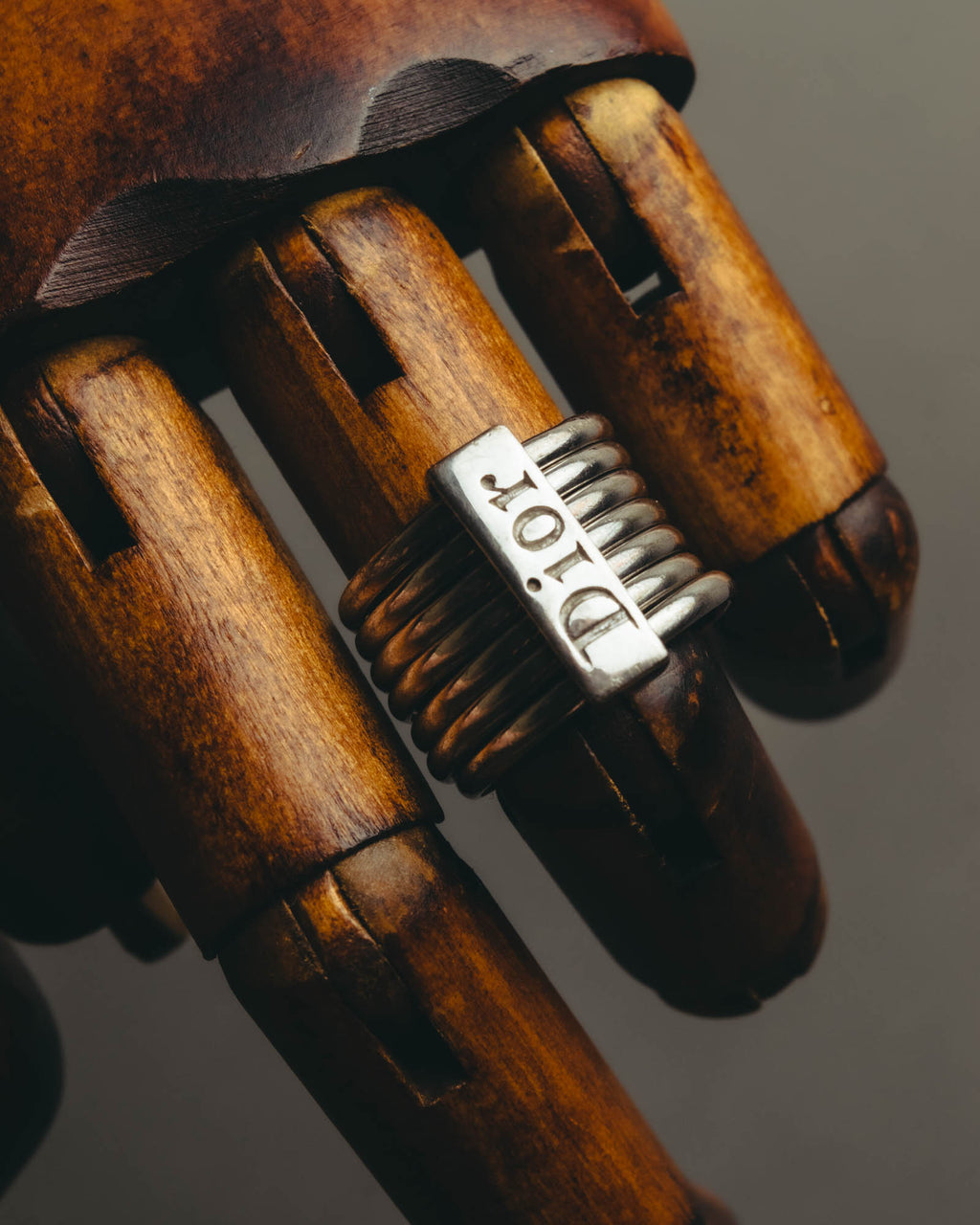 “Christian Dior” 00’s-10’s Silver 925 multi band logo ring
