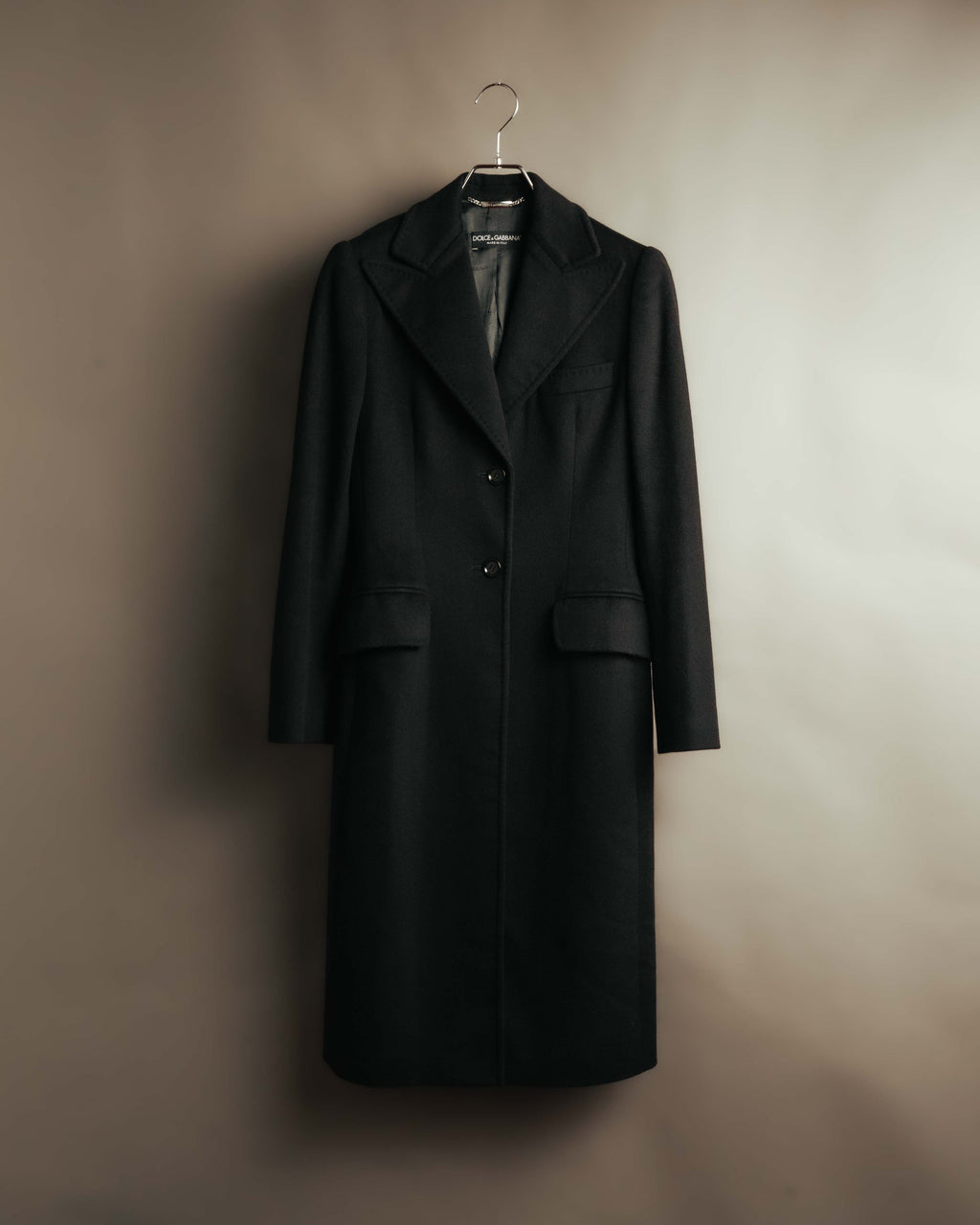 "DOLCE & GABBANA" 00's-10's Cashmere blend chesterfield coat