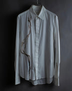 "Alexandar McQueen" Smoke art print cotton oversized shirt