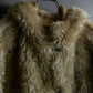 "DIESEL" Double zipper hooded long fur coat