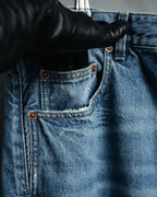 -SPECIAL- “SAINT LAURENT” 2023’s Long extreme baggy faded denim jeans
