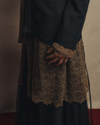 -SPECIAL- “VALENTINO ROMA” 1998-2008 Lace belted sheer coat dress