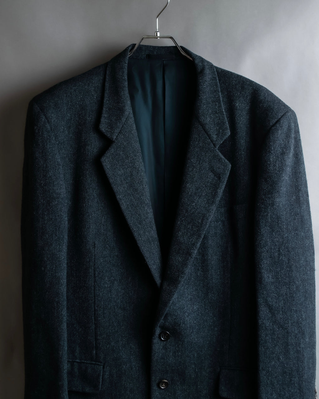 "COMME des GARCONS HOMME DEUX" Box silhouette heather grey tailored jacket