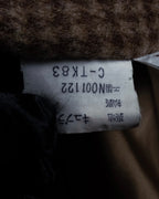 "BURBERRYS" Houndstooth pattern belted stand collar coat