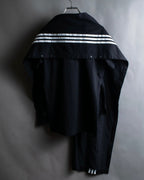 "Y-3" Asymmetrical three-stripes wrap dress