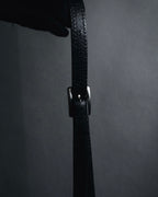 "Y’s" 22AW sculptural kiss-lock leather bag