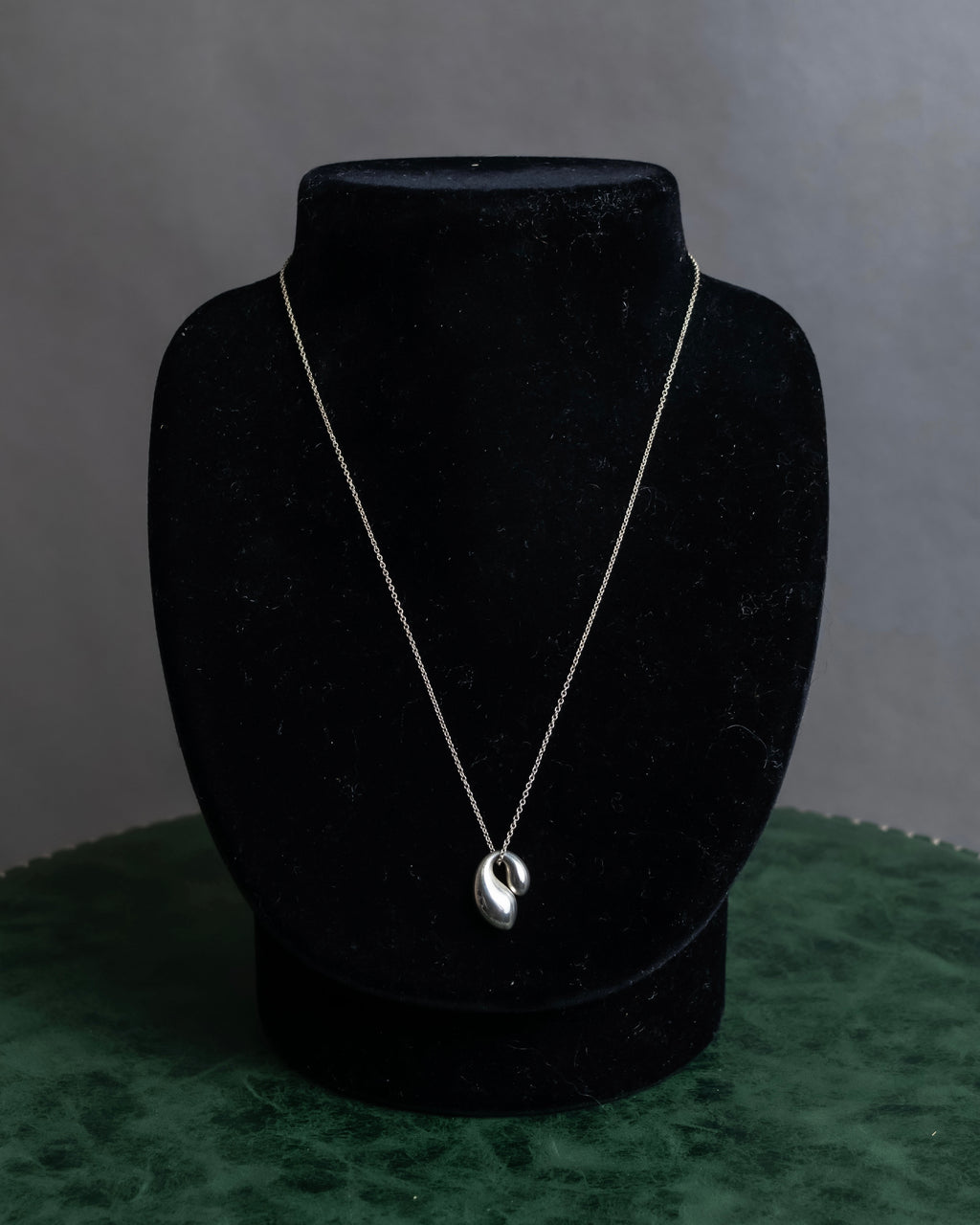 "Tiffany&amp;Co" Elsa Peretti double teardrop motif pendant
