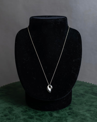 "Tiffany&Co" Elsa Peretti double teardrop motif pendant