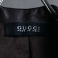 "GUCCI" Cutting design leather tailored jacket