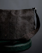 "JIL SANDER" Large flap design Harako leather shoulder bag