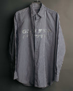 "COMME des GARCONS HOMME" 00's Graphic striped long sleeve shirt