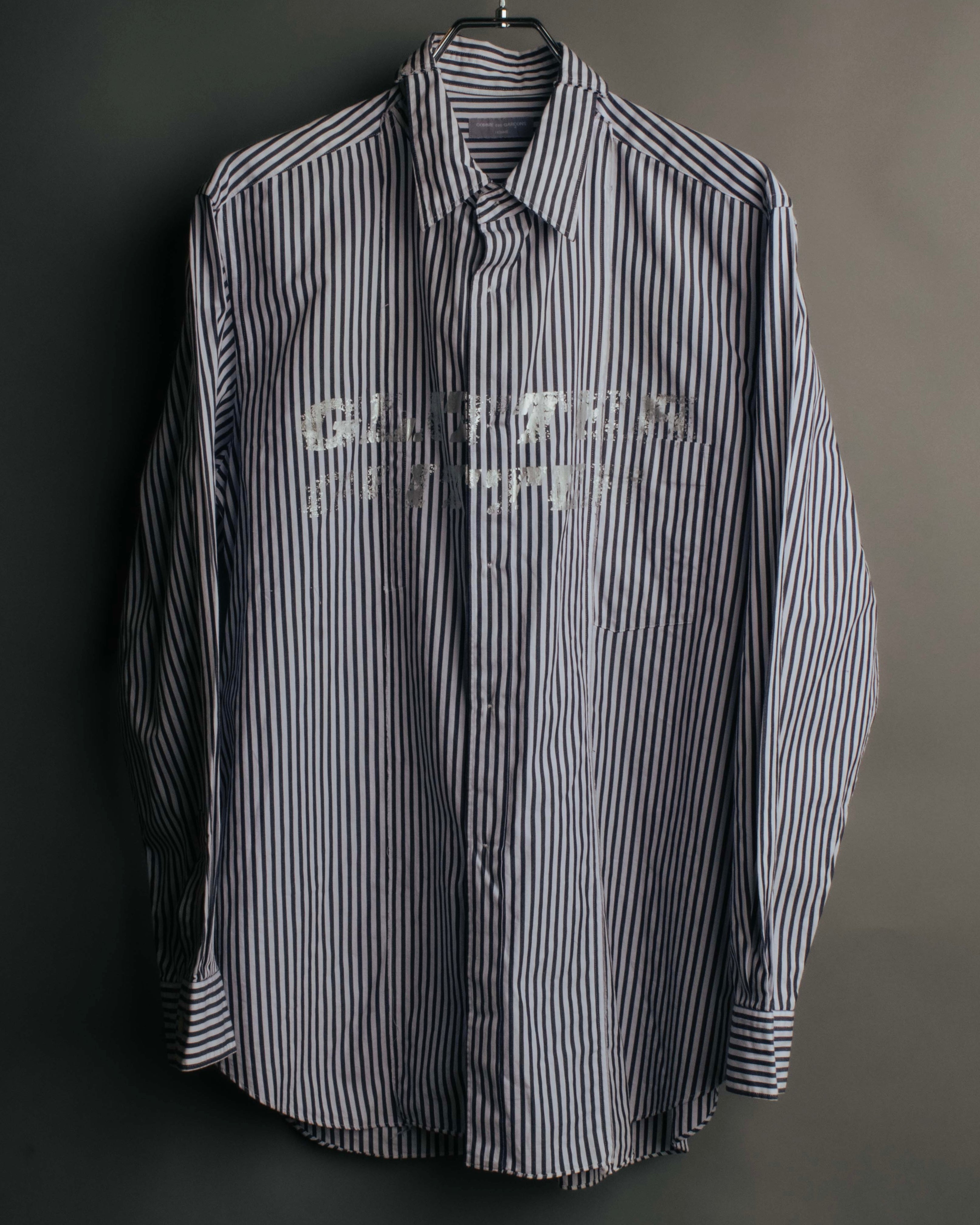 "COMME des GARCONS HOMME" 00's Graphic striped long sleeve shirt