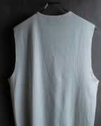 "RAF SIMONS" 13SS Surrealist face print sleeveless top