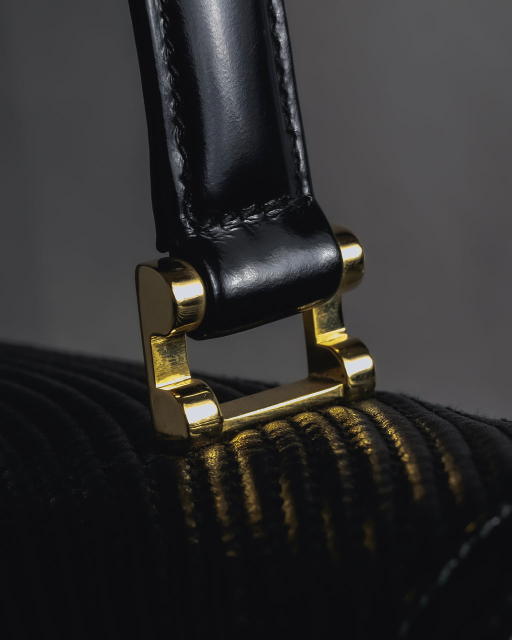 "Tiffany & Co." 80’s-90’s Structured ribbed leather top-handle bag