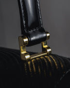 "Tiffany & Co." 80’s-90’s Structured ribbed leather top-handle bag