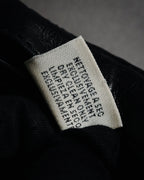 –SPECIAL– "HERMES" 00’s Leather-trimmed viscose evening shirt