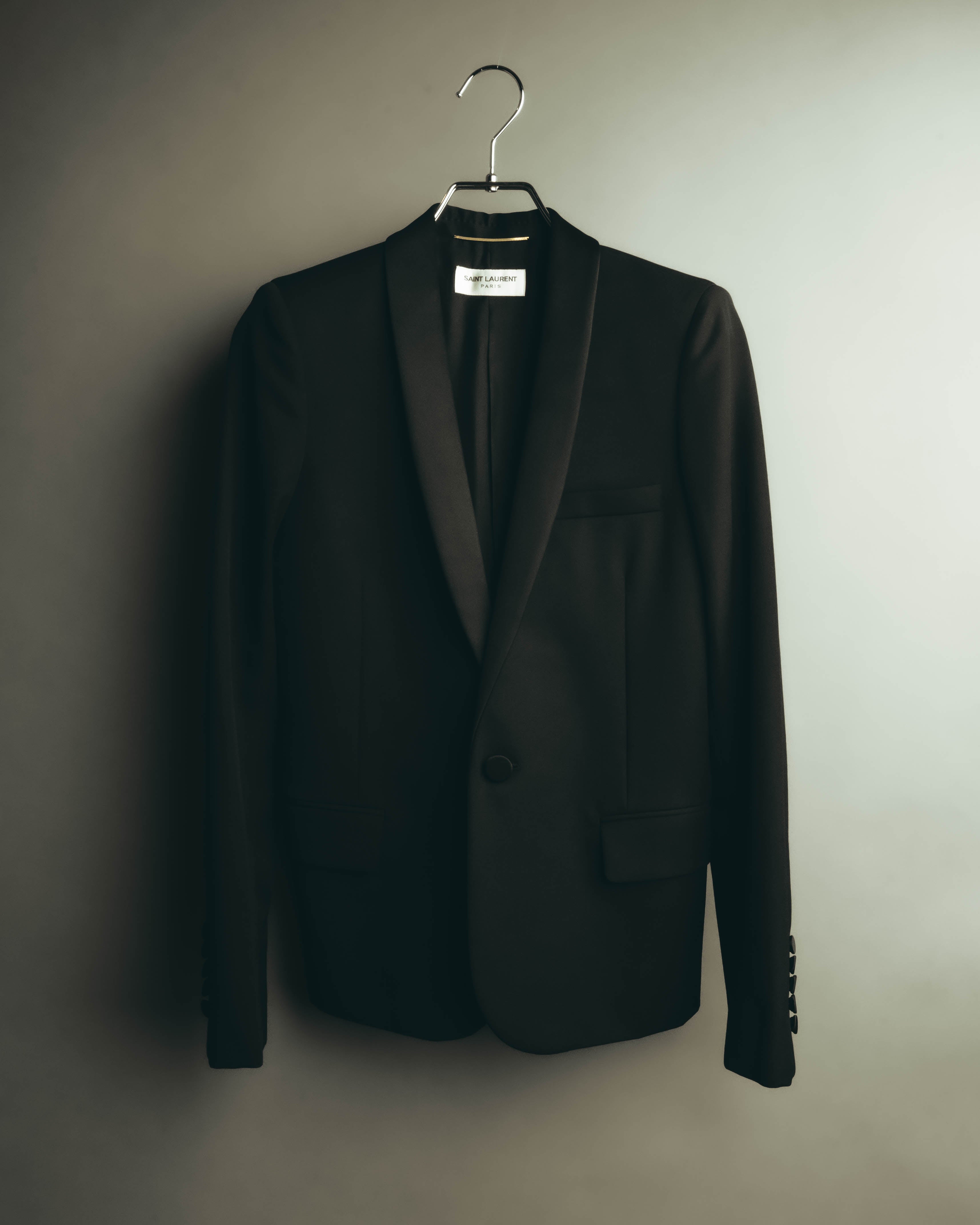 -SPECIAL- “Saint Laurent” 2012-2016 Single-button satin-lapel wool jacket