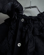 "tricot COMME des GARCONS"  80's Tiered ruffle design, dotted sheer blouse