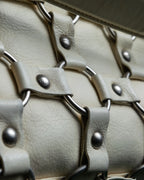 "Christian Dior" Metal ring leather combination design bag