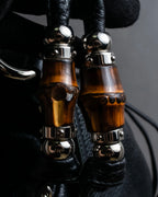 "GUCCI" Bamboo design combination chain shoulder leather bag