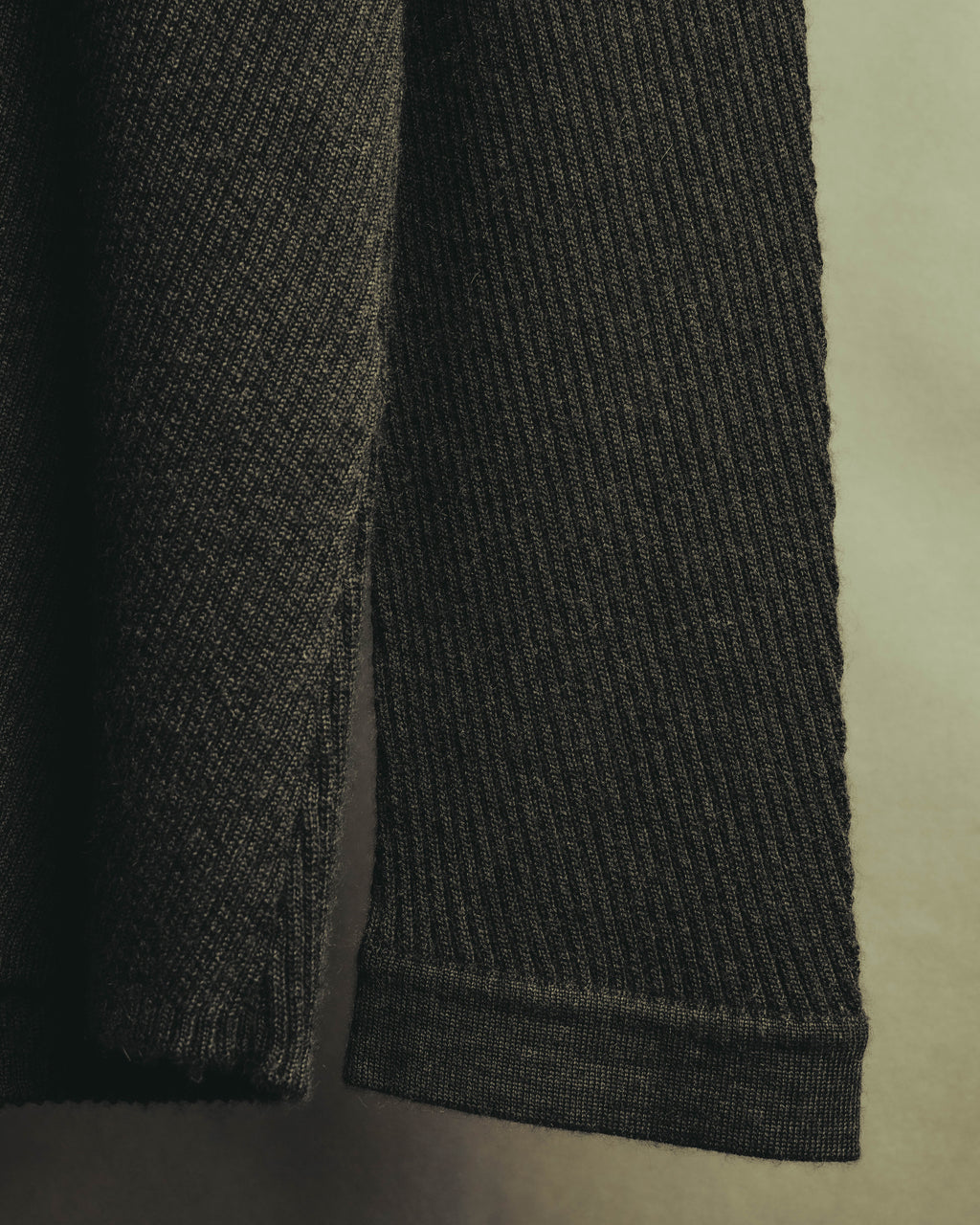“HERMÈS” 00’s-10’s Cashmere silk ribbed V-neck cardigan