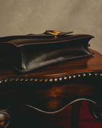 -SPECIAL- "HERMES" 50's Vintage box calf leather shoulder bag