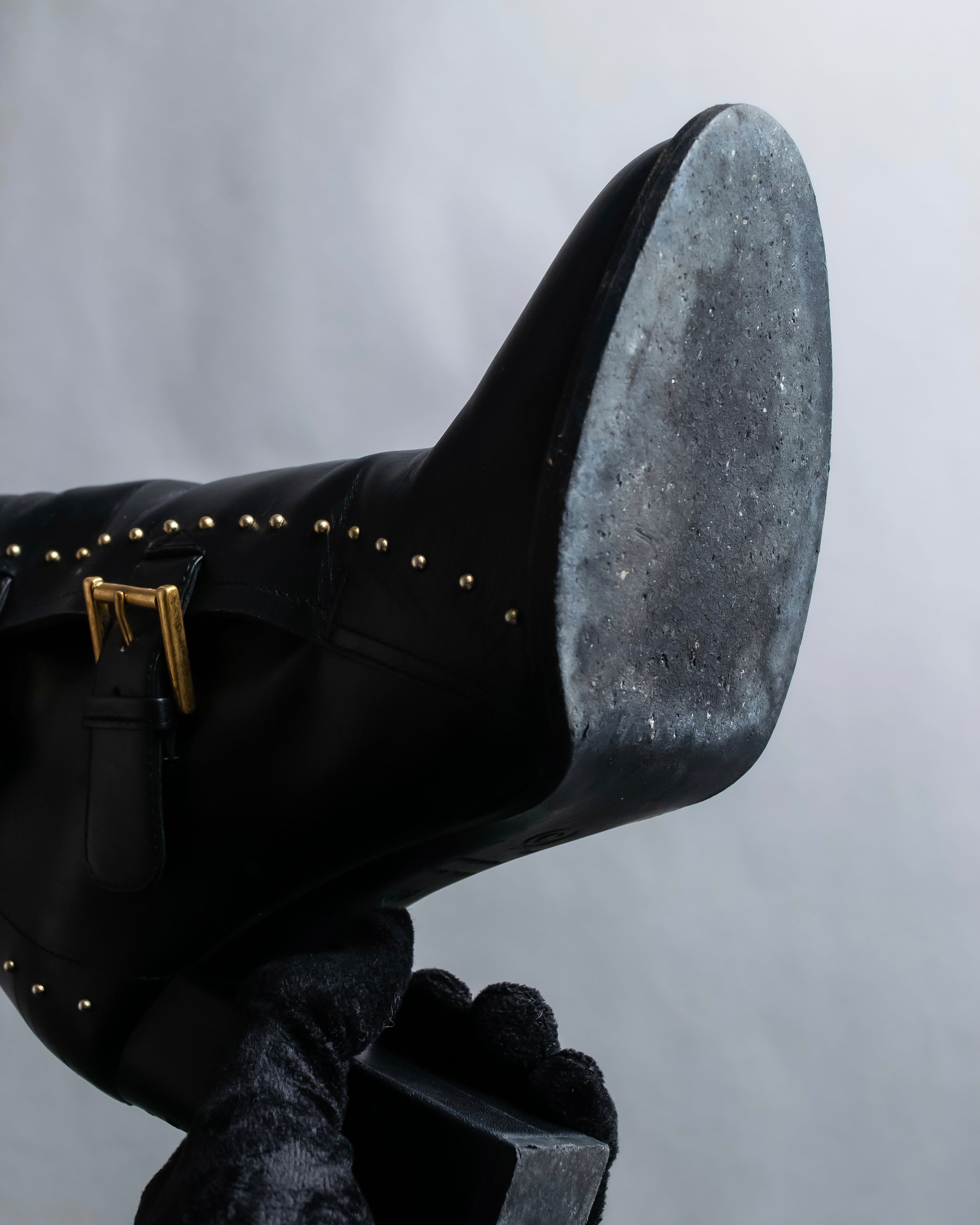 "MCQ Alexander McQueen" Studded design belted heel boots