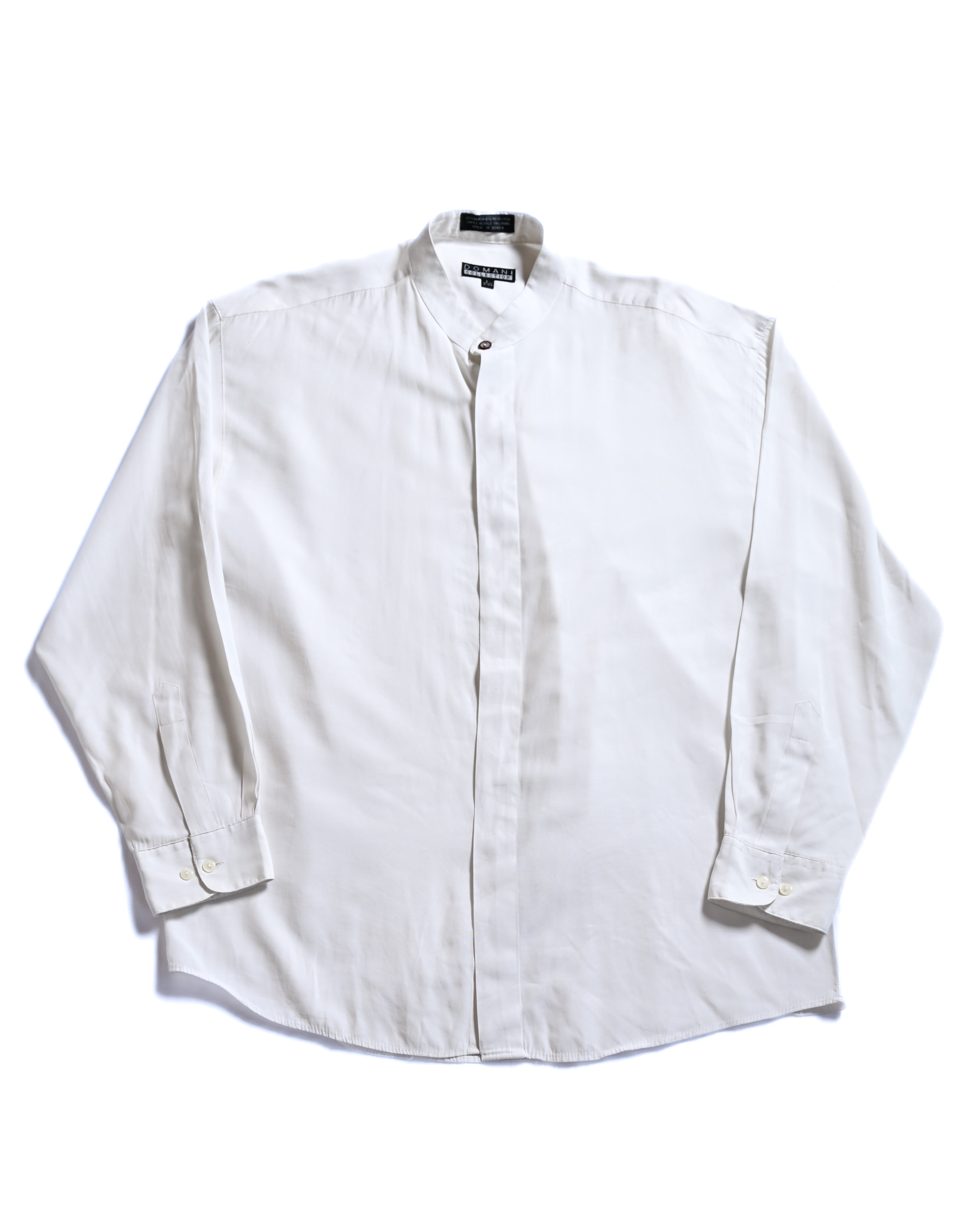 VINTAGE/ Band Collar Oversized Drape Shirt
