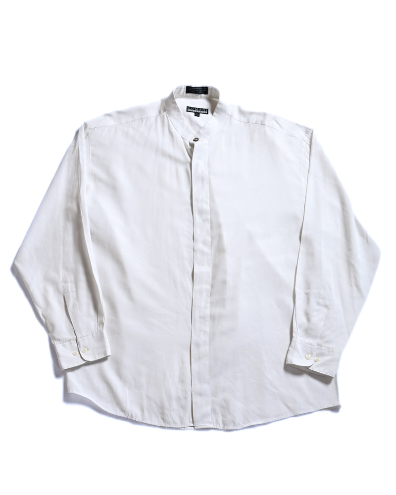 VINTAGE/ Band Collar Oversized Drape Shirt
