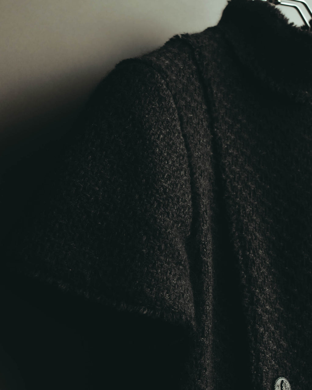 “CHANEL” 04AW textured tweed short sleeve jacket