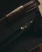"Thierry Mugler" 80's-90's Architectural leather shoulder bag