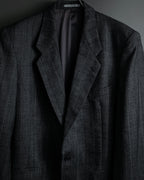 "YVES SAINT LAURENT" 70’s-80’s structured herringbone tweed tailored jacket