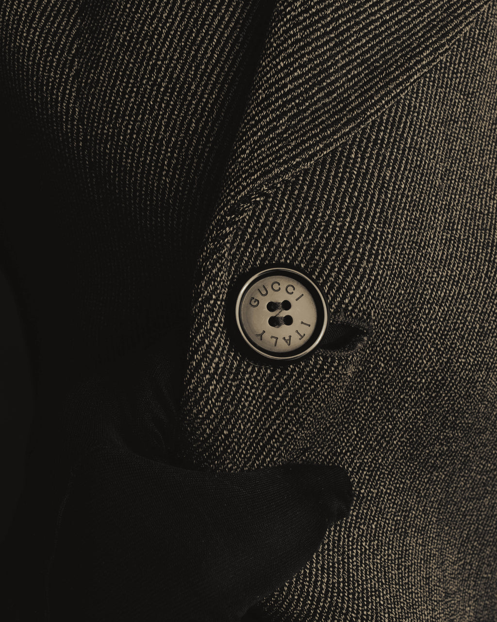 “GUCCI” Late 90’s-early 00’s military double breasted wool coat
