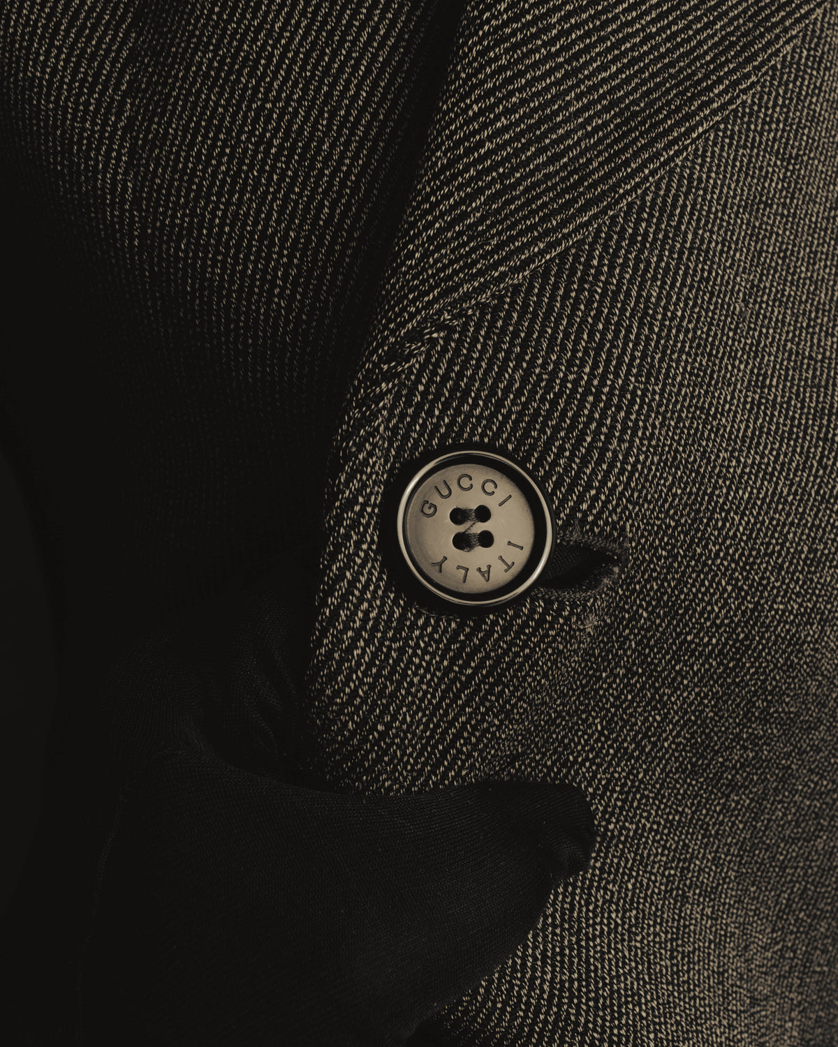 “GUCCI” Late 90’s-early 00’s military double breasted wool coat