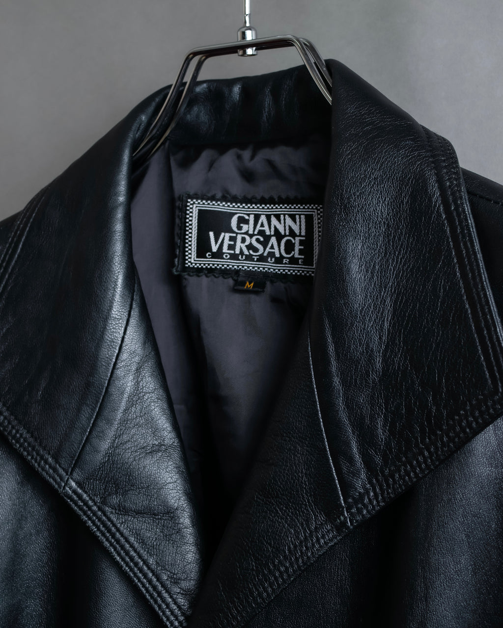 "GIANNI VERSACE COUTURE" Sheep skin oversized triangle color jacket