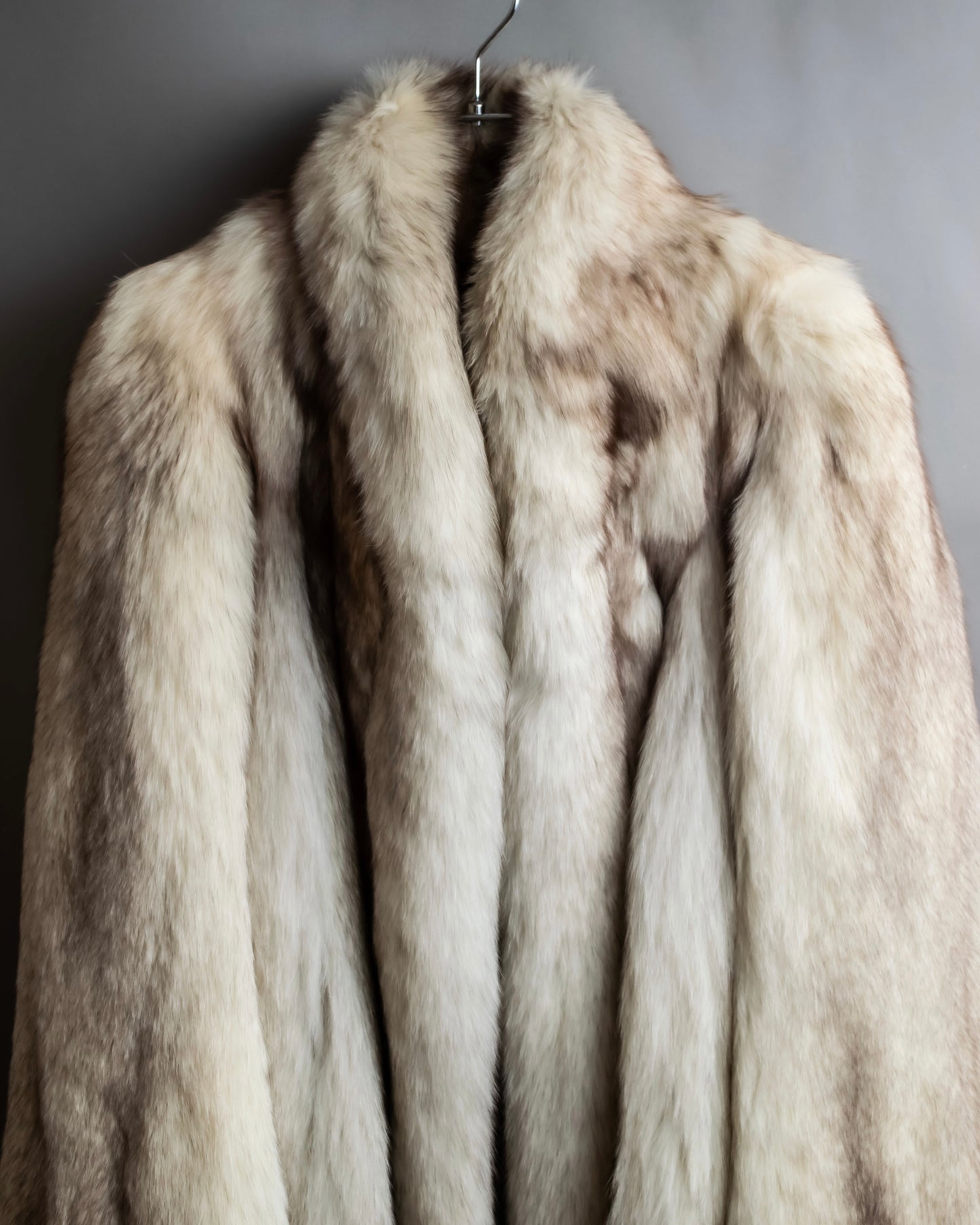 "WINDSOR" Fox fur 5 hooks gradient color jacket