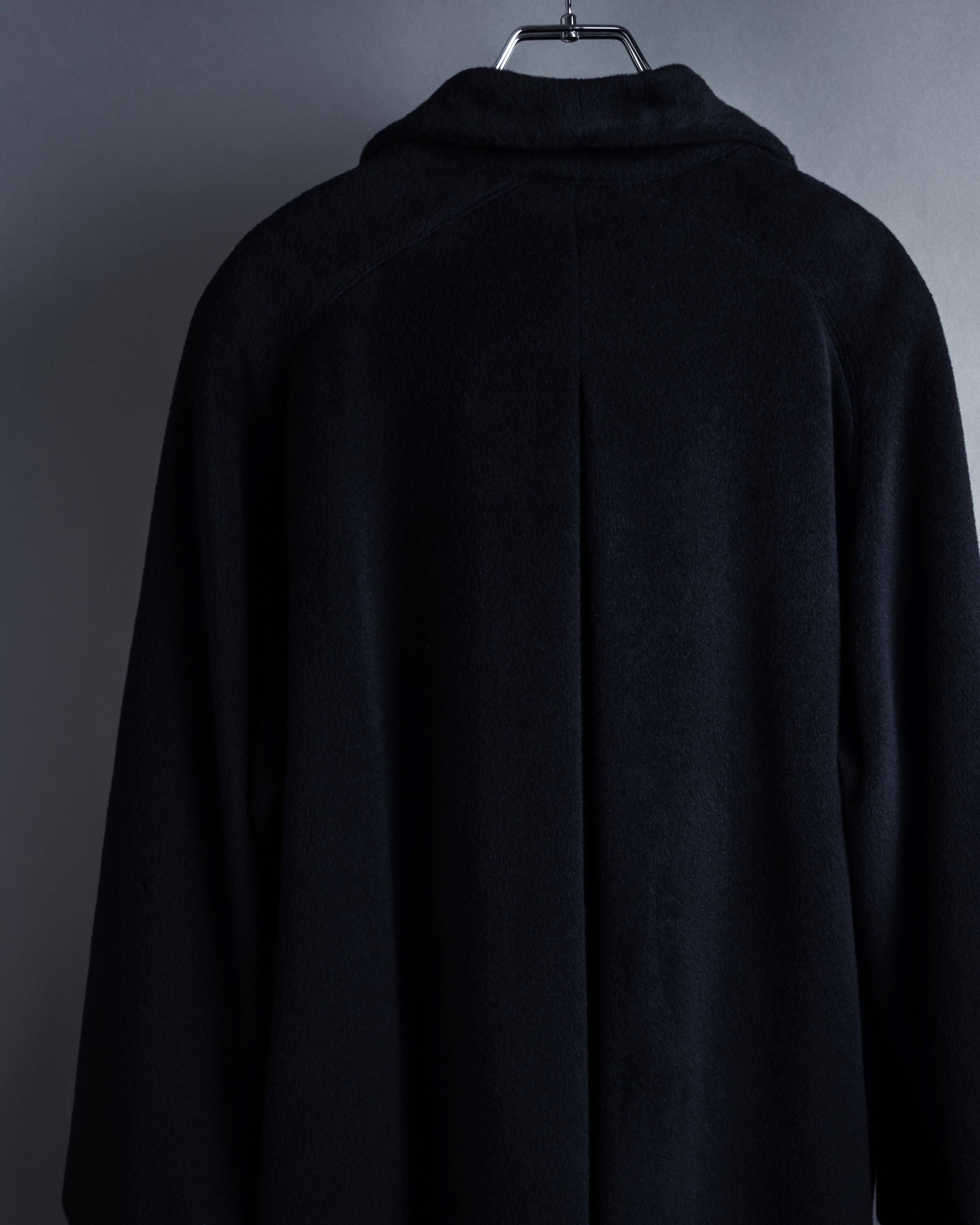 "allegri" Crossover design 2-way collar wool coat