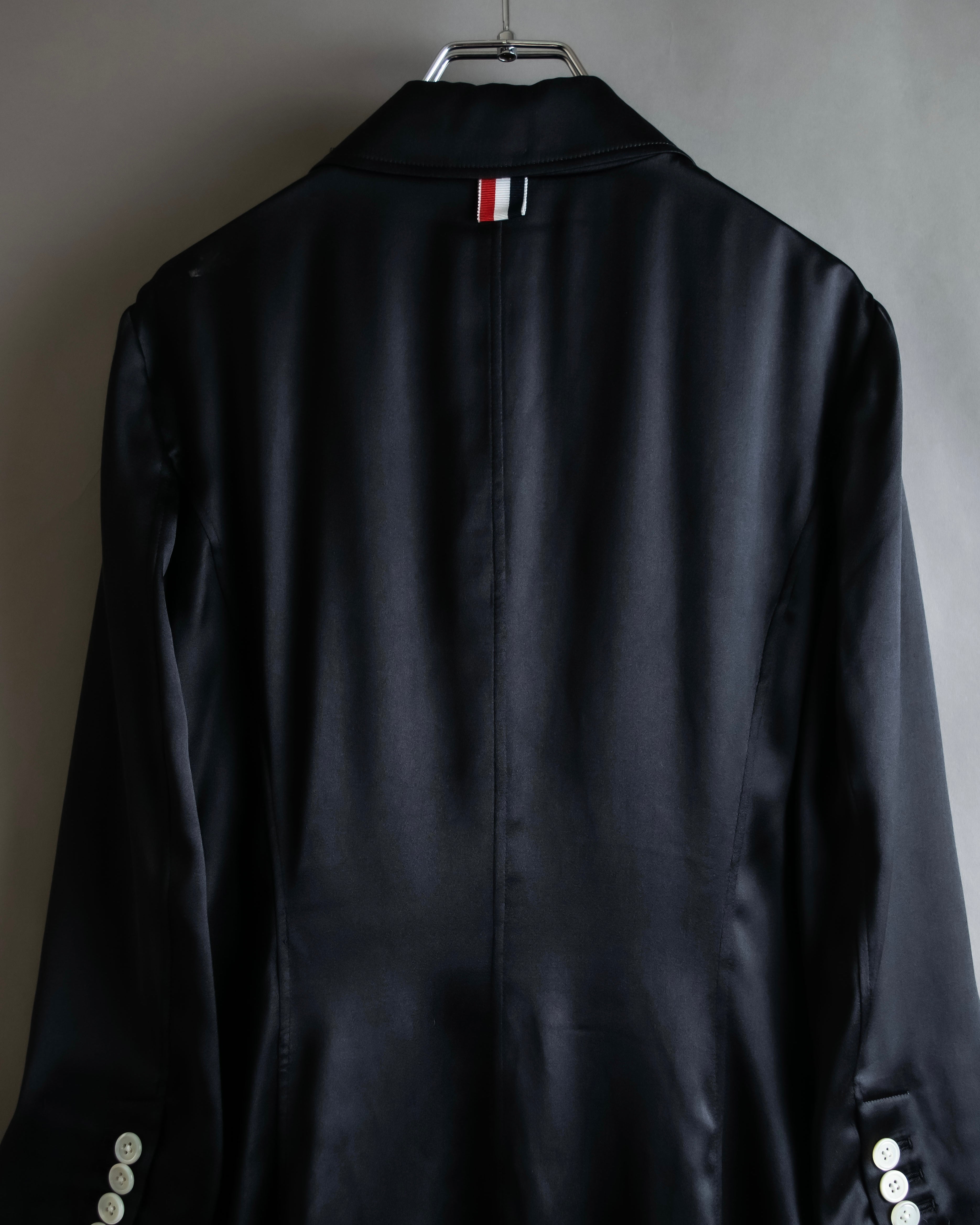 "THOM BROWNE" Shiny long hidden button shirt