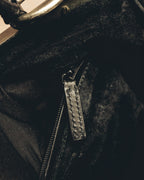 -SPECIAL- "Yves Saint Laurent" 00's Rive gauche black leather frame handbag