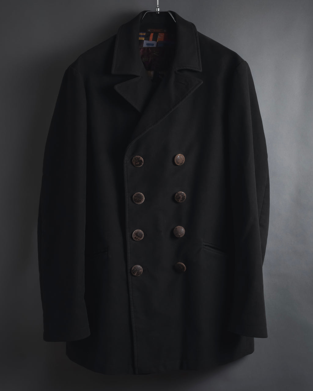"ETRO" 08AW graphic-lined double-breasted coat