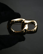 “Yves Saint Laurent” 80’s–90’s Sculptural chain motif brooch