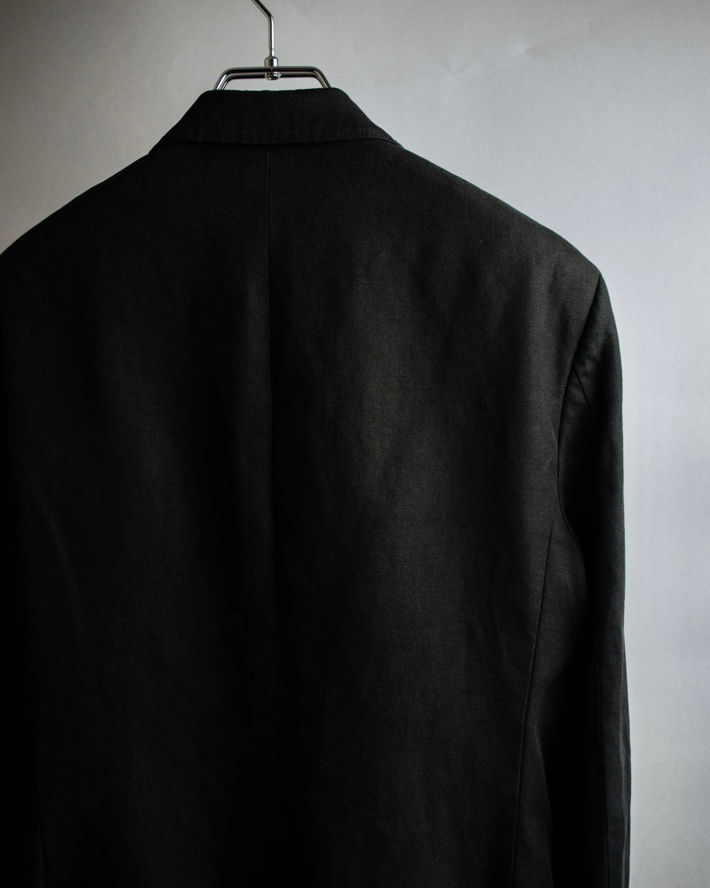 "HERMES" 90's Elegantly relaxed cotton linen tailored jacket