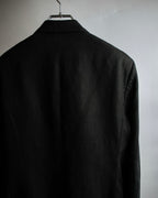 "HERMES" 90's Elegantly relaxed cotton linen tailored jacket