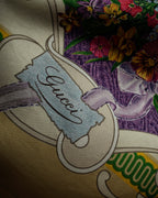 "GUCCI" Baroque painting pattern silk scarf