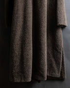 "Max Mara" Alpaca mix brown stand collar long coat